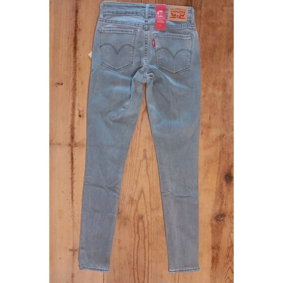 Levi's Denim - Levis 711 Skinny Jeans Womens 24 Gray Denim Stretch Medium Wash Mid Rise NWT $54